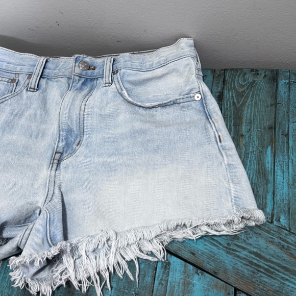Madewell Relaxed Denim Shorts Cut Off Denim Shorts Raw Hem Size 26 - Picture 4 of 12